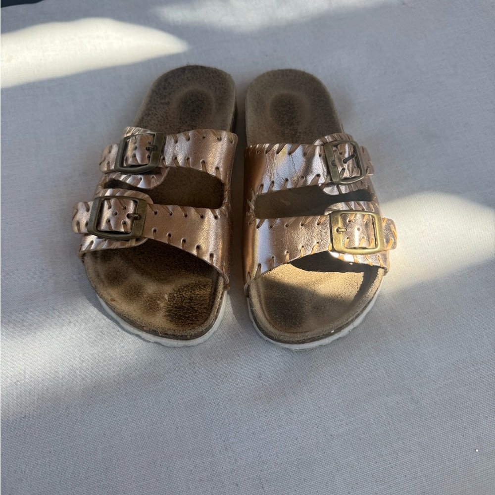 Kids Gold Buckle Sandals